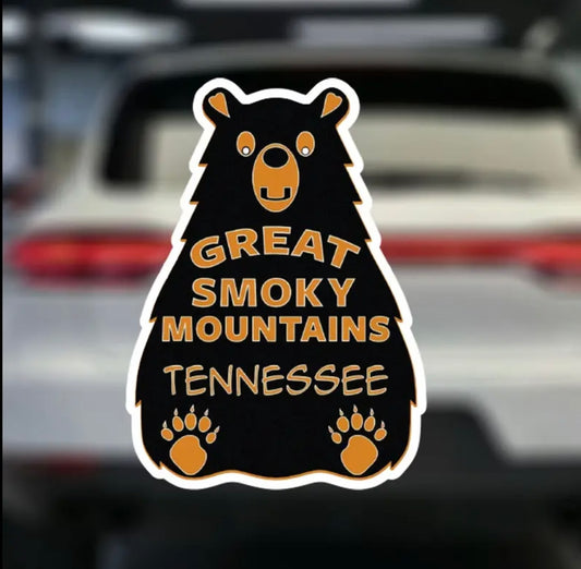 Great Smoky Mountains Tennessee Bear Sticker WATERPROOF VINYL