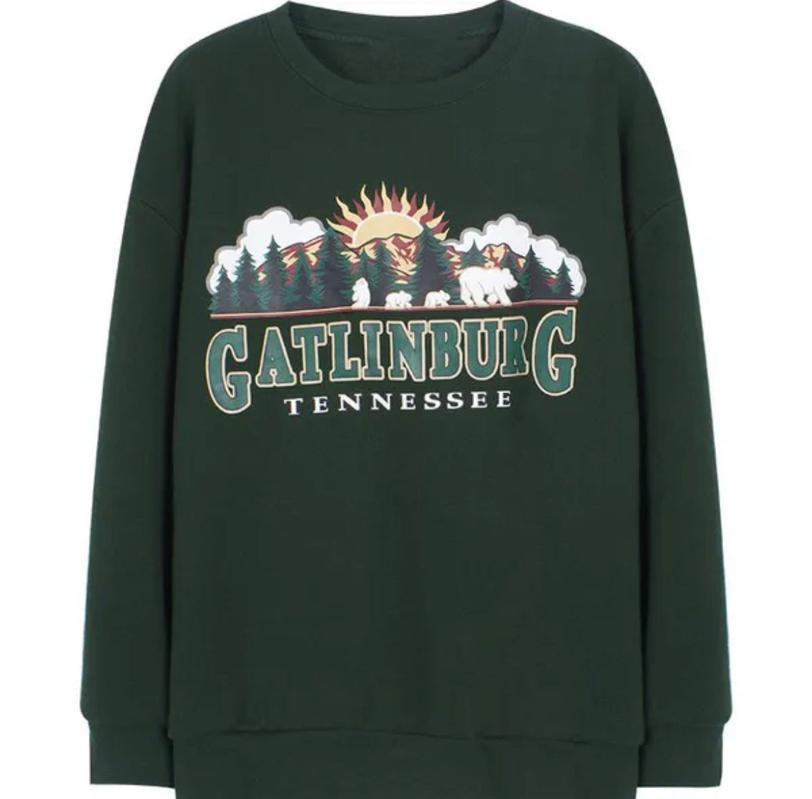 Gatlinburg Sweatshirt - Smoky Mountain Bear Print Sweatshirt